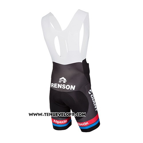 2016 Maillot Ciclismo Giant Alpecin Noir et Rouge Manches Courtes et Cuissard